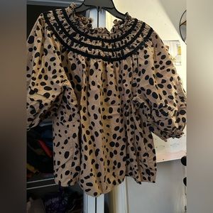 Crown and Ivy polka dot top